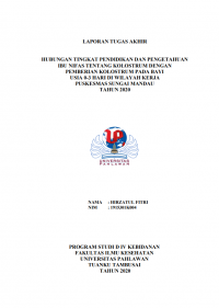 Hubungan Dukungan Suami dan Status Pekerjaan Ibu Dengan Asi Ekslusif di Wilayah Kerja Puskesmas Kampar Tahun 2020