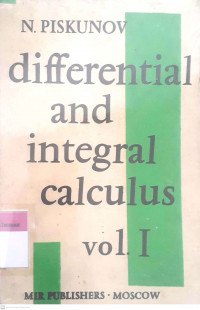 Differential and integral calculus Vol.1