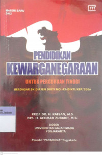 Pendidikan Kewarganegaraan : Untuk Perguruan Tinggi