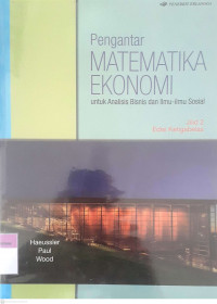 Pengantar matematika ekonomi: Untuk analisis bisnis dan ilmu-ilmu sosial jilid 2