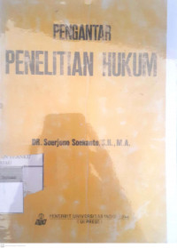 Pengantar penelitian hukum