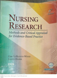 Nursing Research methods and critical appraisal for evidence-based practice