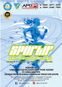 Jurnal SPORTIF: Jurnal Penelitian dan Pembelajaran