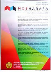 Mosharafa: Jurnal Pendidikan Matematika