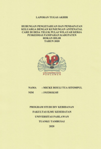 Hubungan Pengetahuan dan Pendapatan Keluarga Dengan Kunjungan Antenatal Care di Desa Teluk Pulai Wilayah Kerja Puskesmas Panipahan Kabupaten Rokan Hilir Tahun 2020